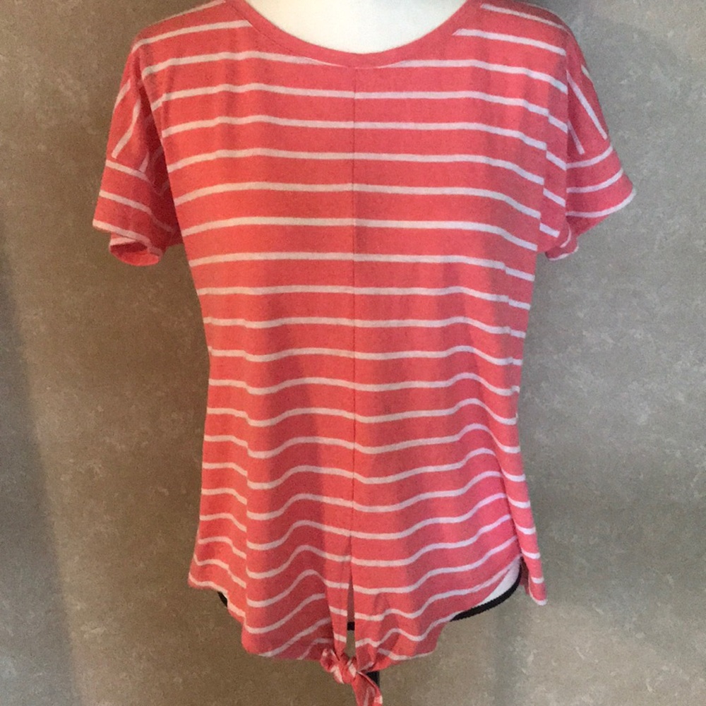 Talbots Short Sleeve Stripped Top